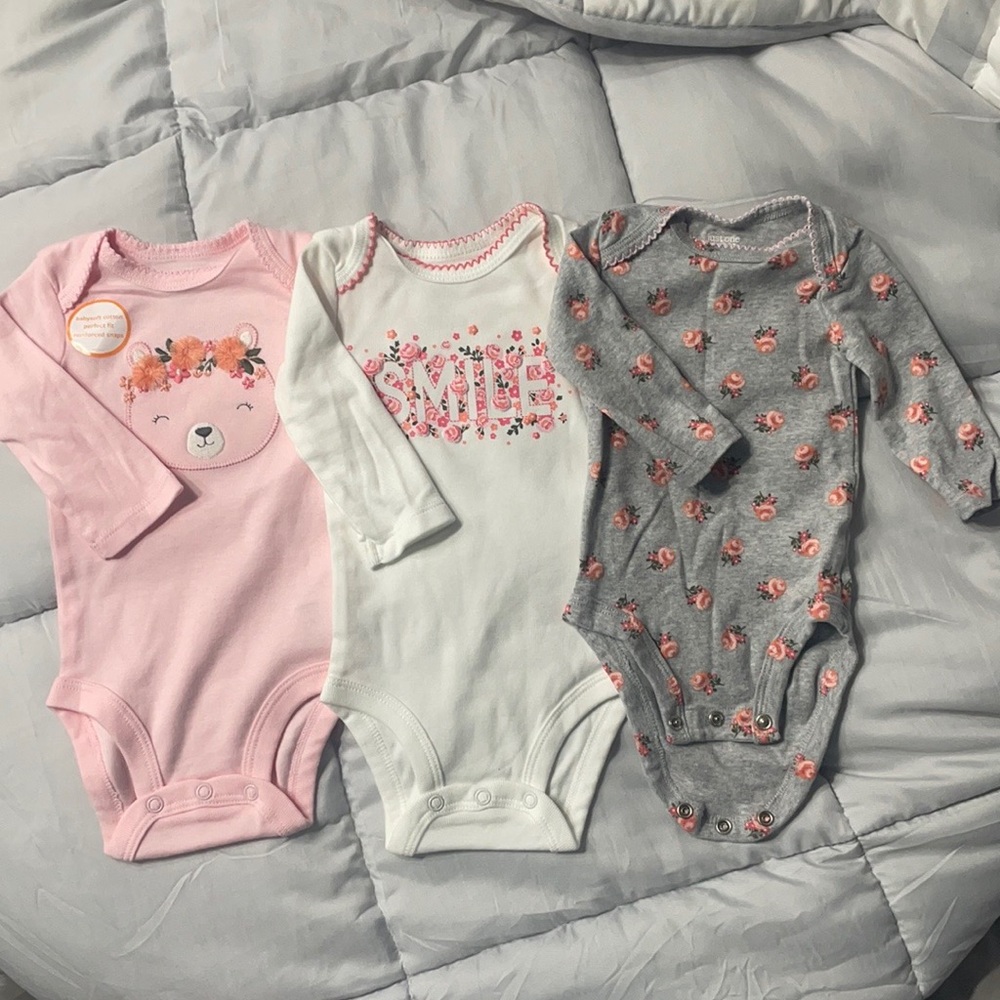 Set of Baby Girl Onesies